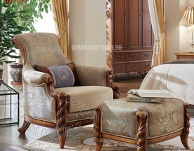 Кресло классическое для отдыха Лоренс с подушкой (Ткань) каталог мебели