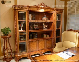 Шкаф Книжный Белмонт (Классика, массив дерева) в интерьере