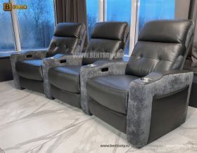 КОПИЯ Диван Джинато (Модульный, Реклайнер, Кожа+ткань) магазин Москва